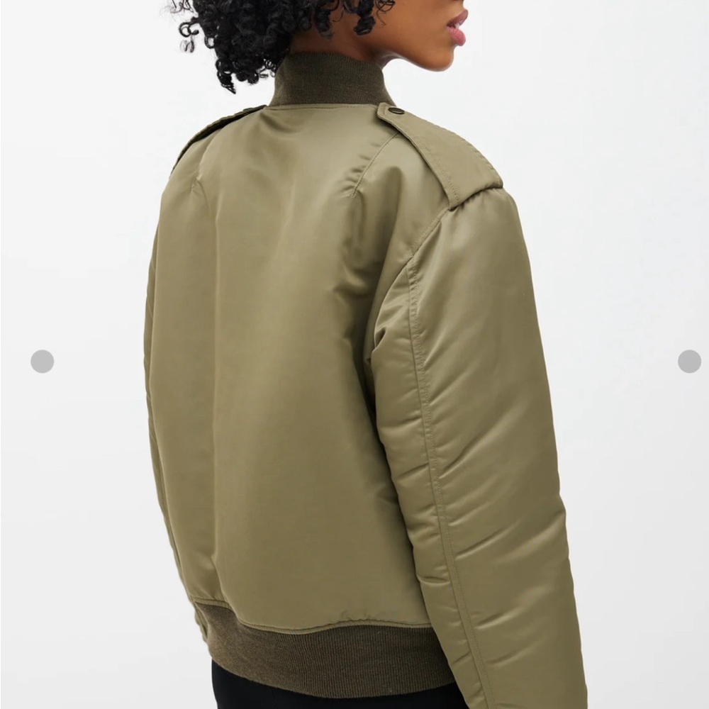 💚 Saint Laurent Green Padded Bomber Jacket - Picture 2 of 12